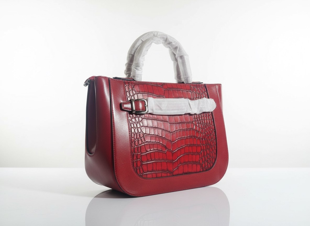 Scarlet Croc Luxe Satchel