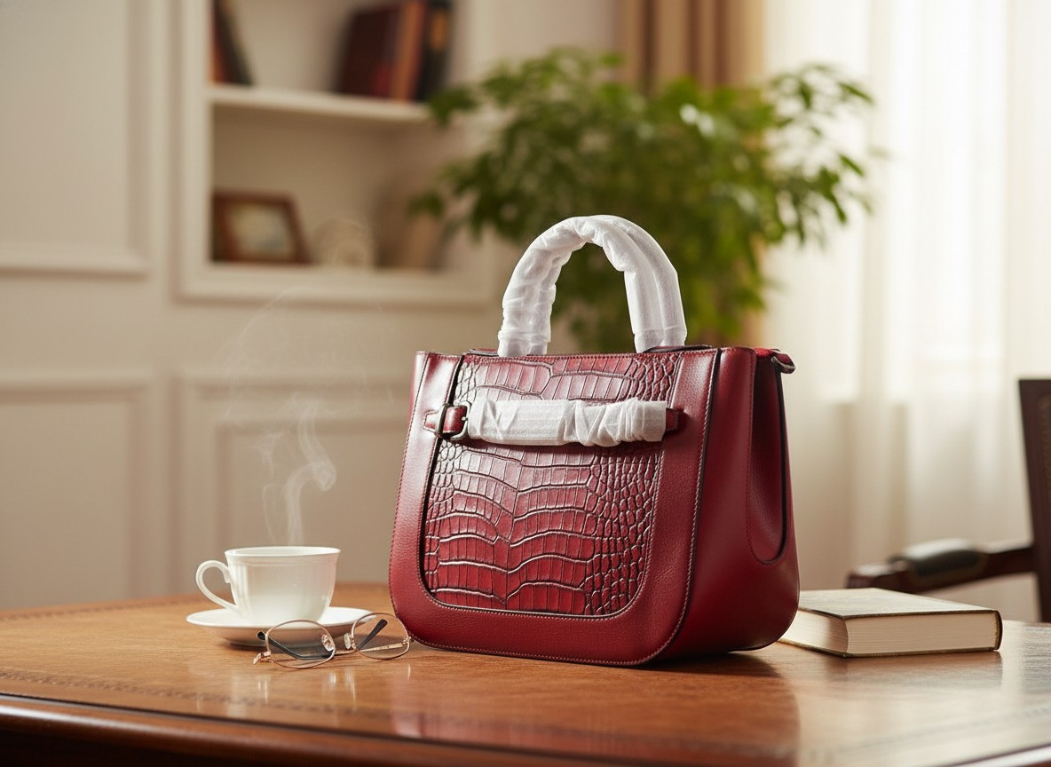 Scarlet Croc Luxe Satchel