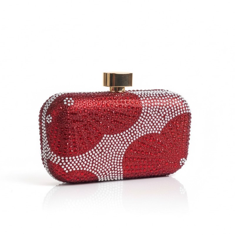 Ruby Radiance Crystal Clutch