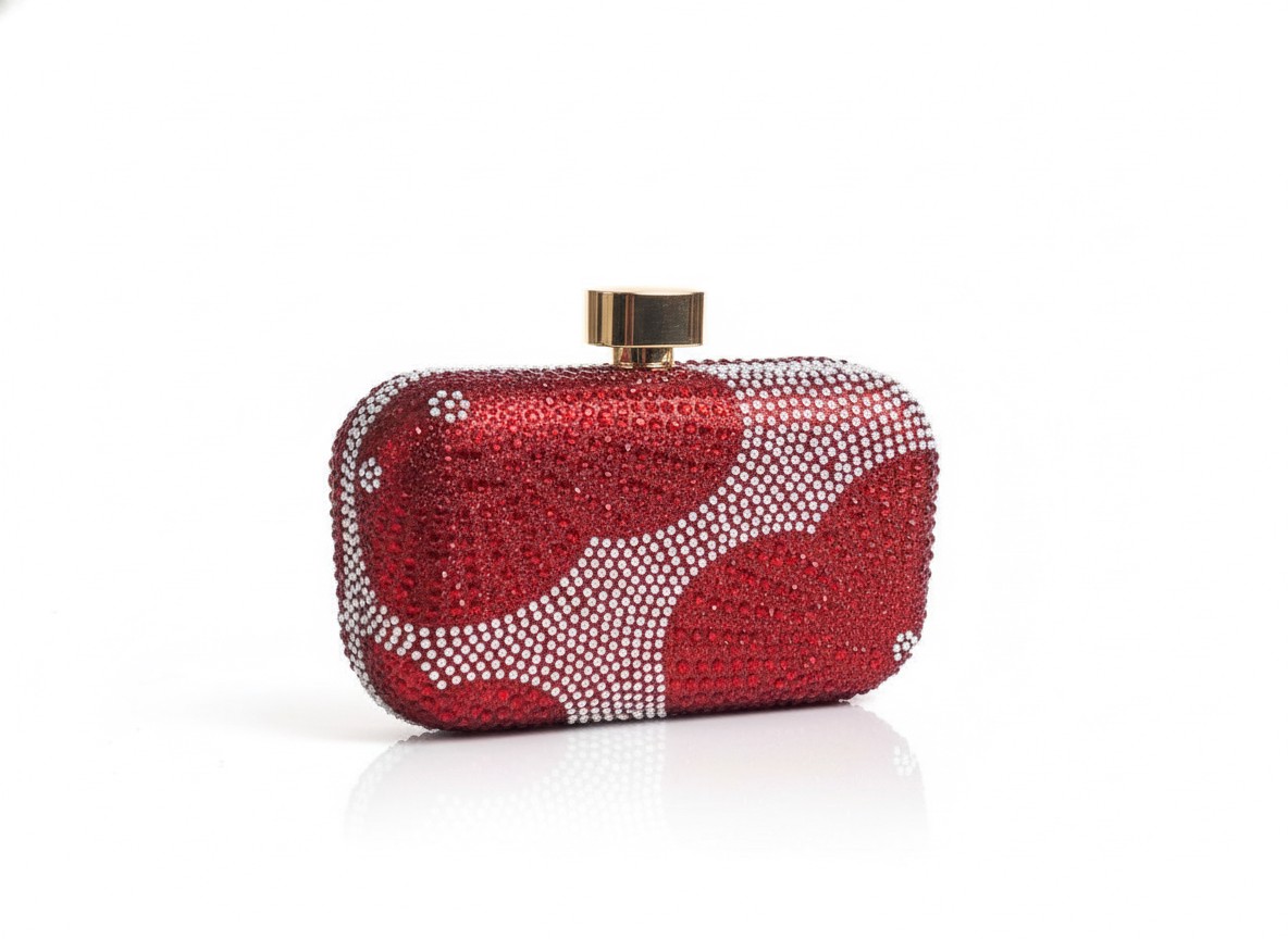 Ruby Radiance Crystal Clutch