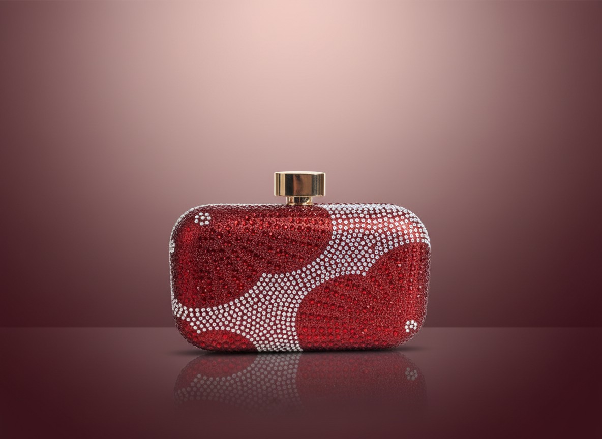 Ruby Radiance Crystal Clutch