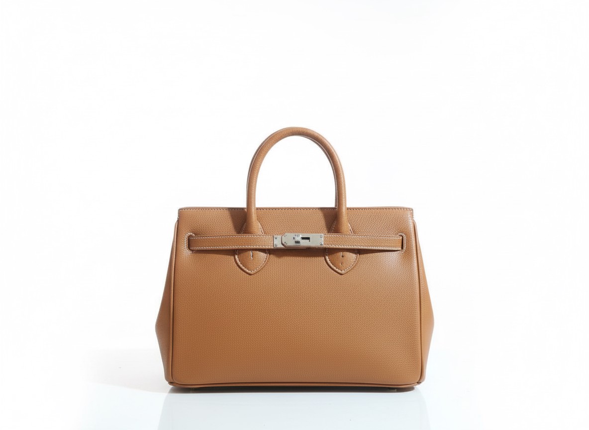 Aura Tan Pebbled Satchel