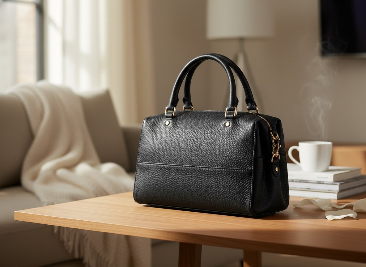 Noir Pebble Satchel
