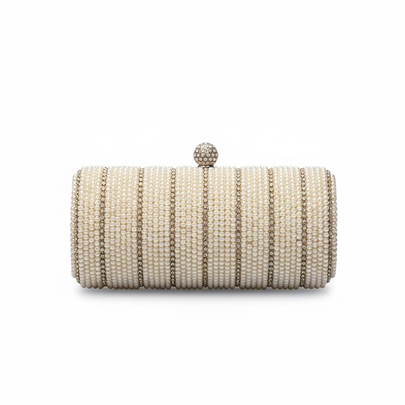 Aura Pearl Barrel Clutch