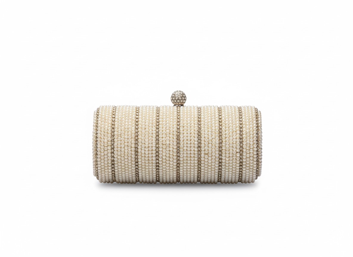 Aura Pearl Barrel Clutch