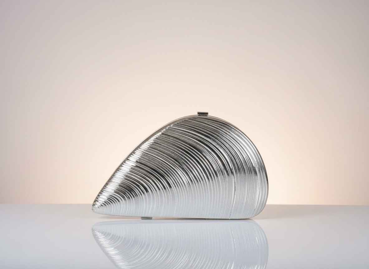 Silver Siren Shell Clutch