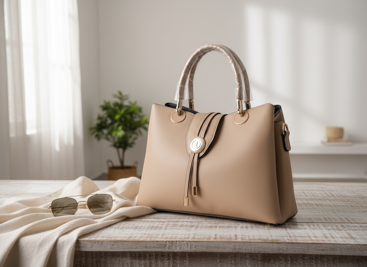 Luxe Horizon Beige Satchel