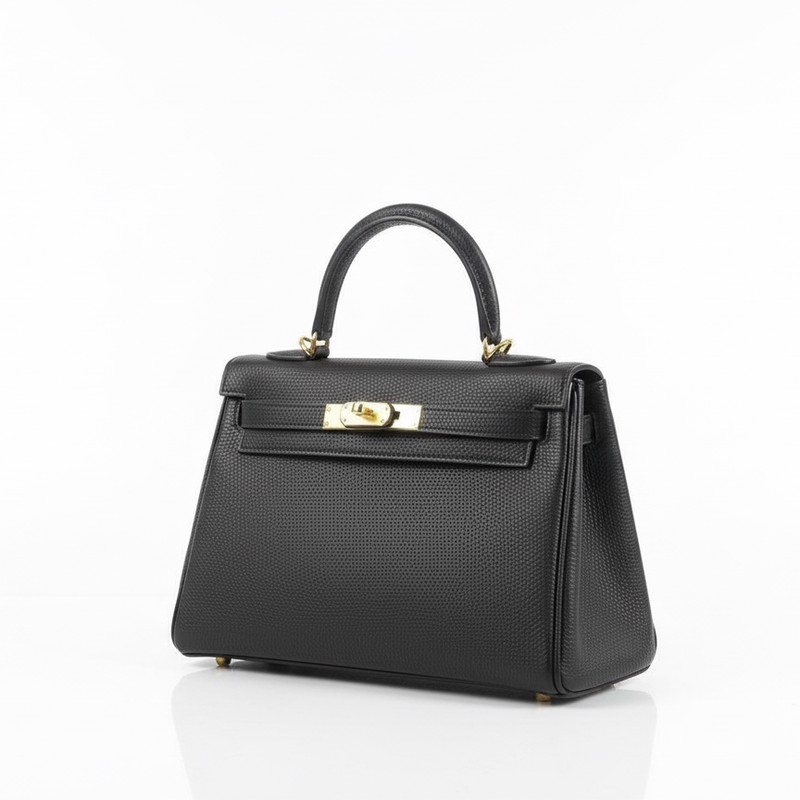 Noir Elegance Top Handle Satchel