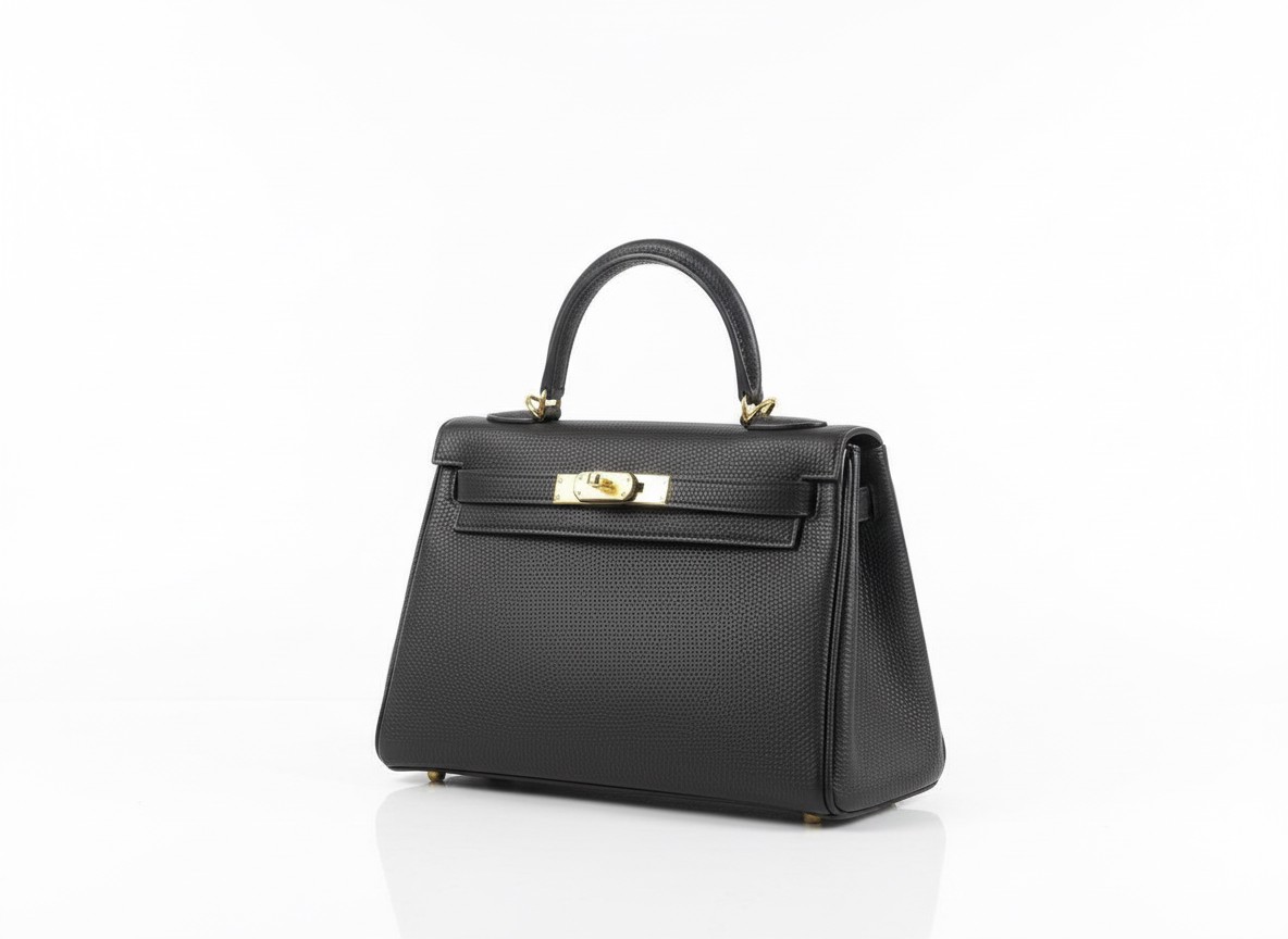 Noir Elegance Top Handle Satchel