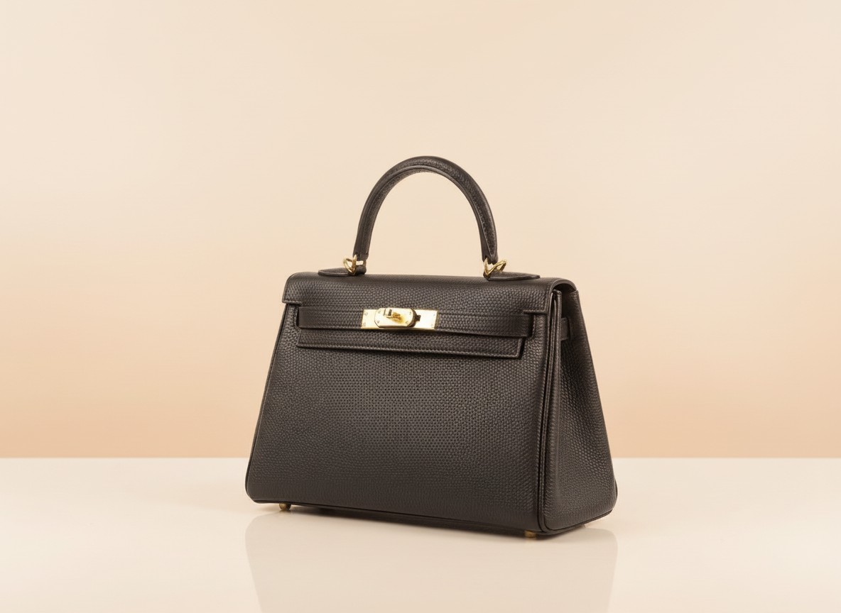 Noir Elegance Top Handle Satchel