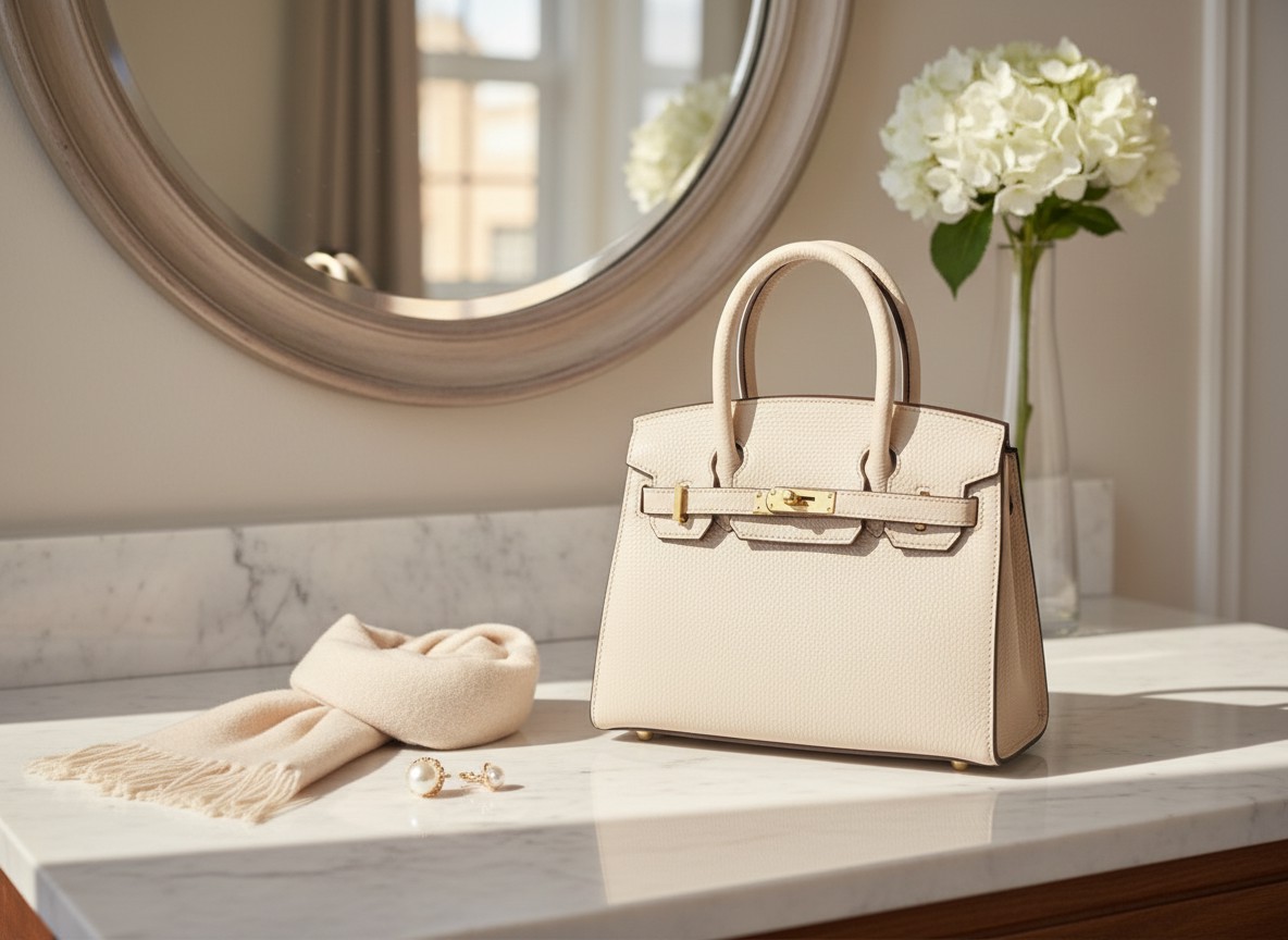 Ivory Luxe Textured Satchel