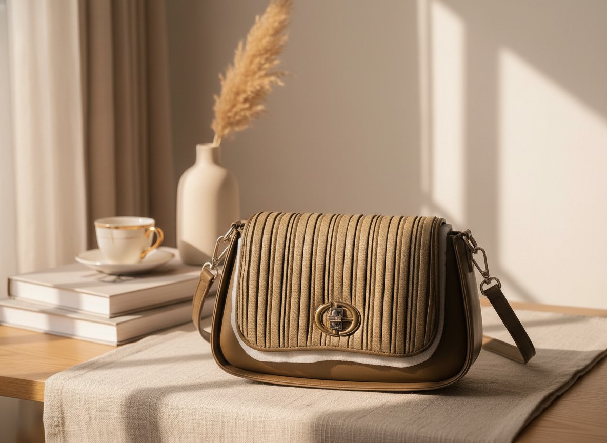 The Elara Pleated Shoulder Bag